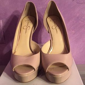 Jessica Simpson Nude Peep Toe Heel